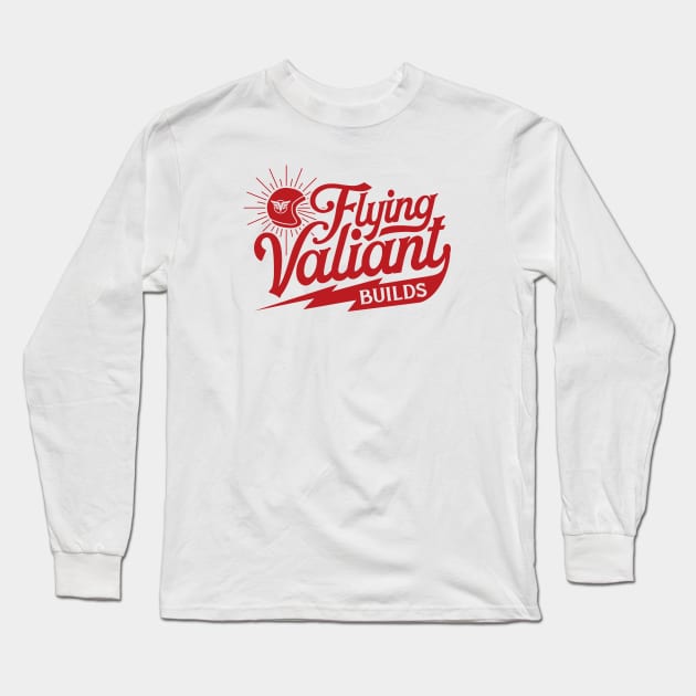 Flying Valiant Builds (Biker Style - Red) Long Sleeve T-Shirt by jepegdesign